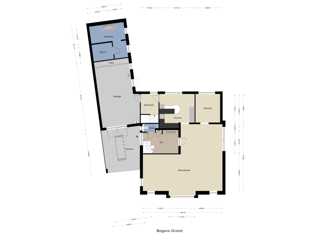 View floorplan of Begane Grond of Harrie Carisstraat 1