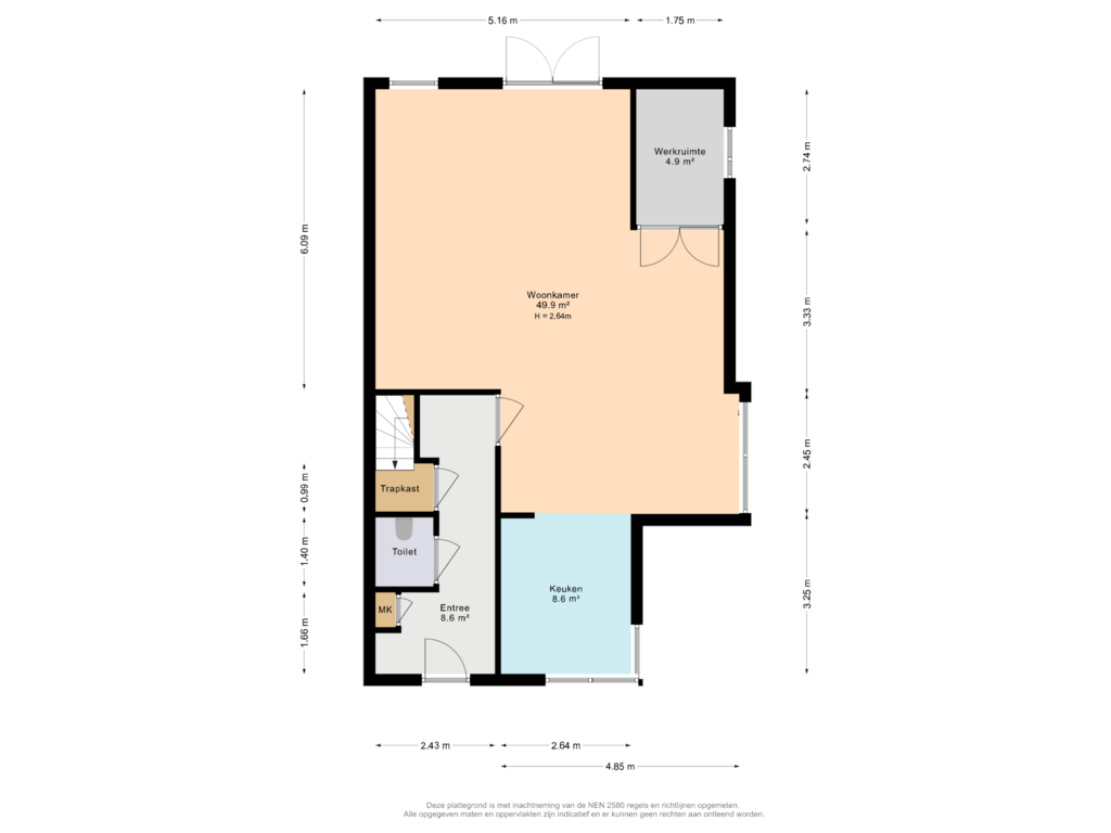 Bekijk plattegrond van Begane grond van Frank van Hulsentoplaan 33