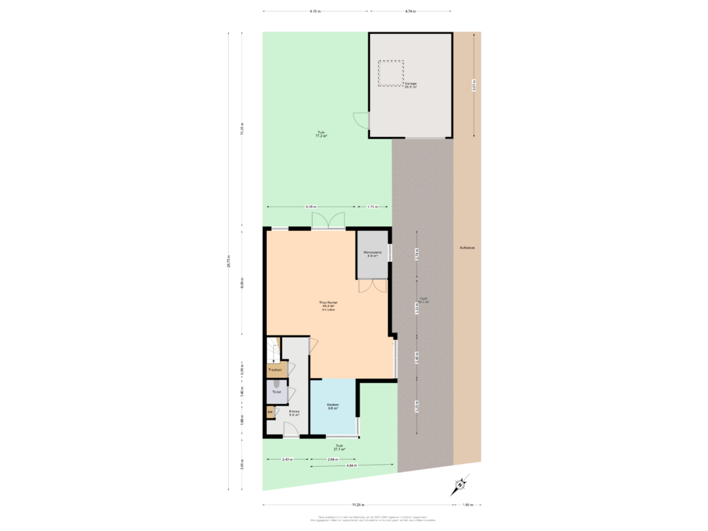 Bekijk plattegrond van Begane grond  perceel van Frank van Hulsentoplaan 33