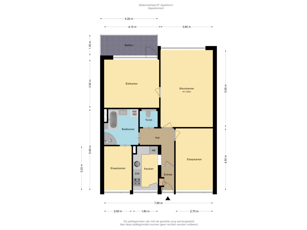 Bekijk plattegrond van Appartement van Stationsstraat 87