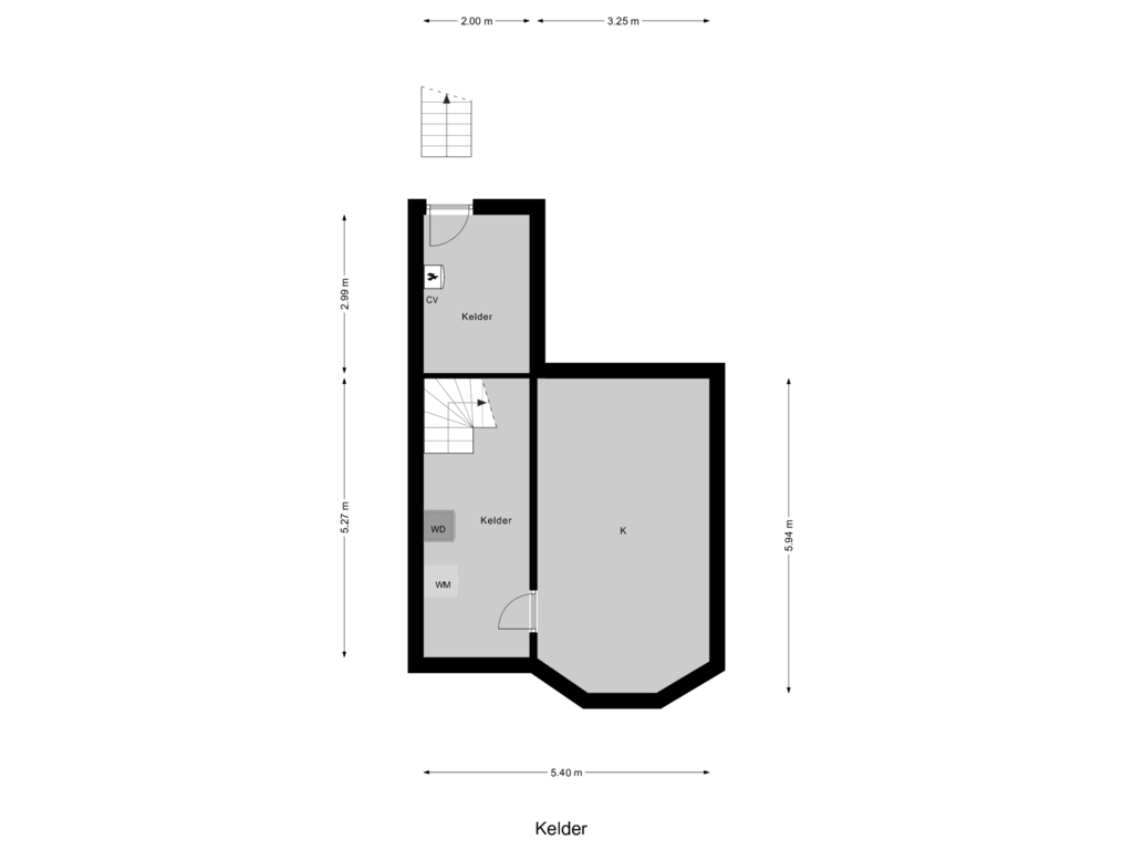 Bekijk plattegrond van Kelder van Twelloseweg 14