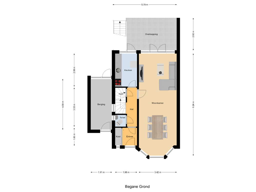 Bekijk plattegrond van Begane Grond van Twelloseweg 14