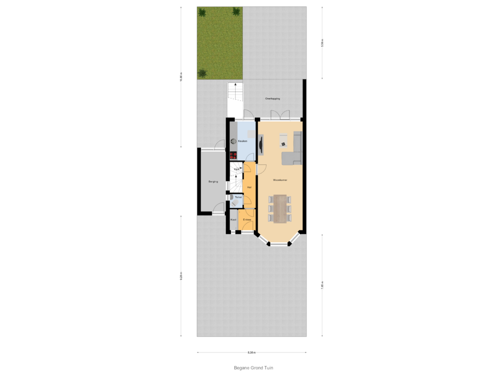 Bekijk plattegrond van Begane Grond Tuin van Twelloseweg 14