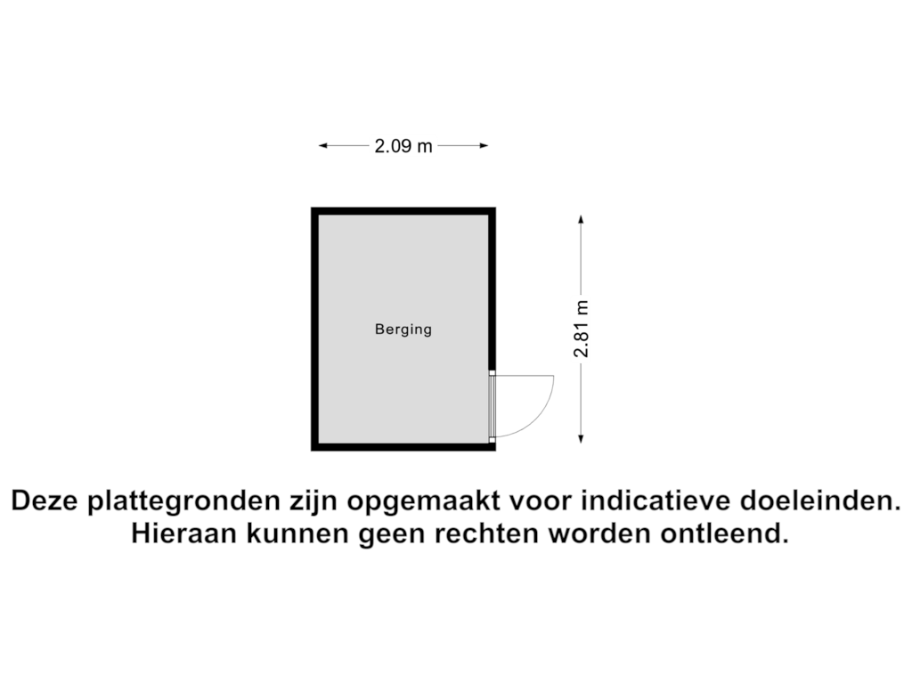 Bekijk plattegrond van Berging van Slotlaan 15