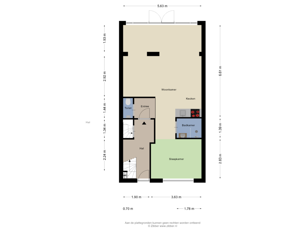 Bekijk plattegrond van Appartement van Eburonenweg 57-A