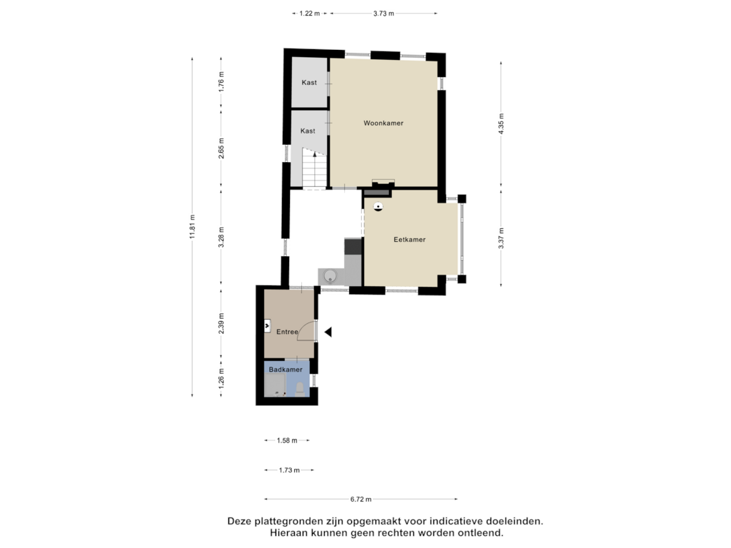 Bekijk plattegrond van Begane Grond van Schuringsedijk 34