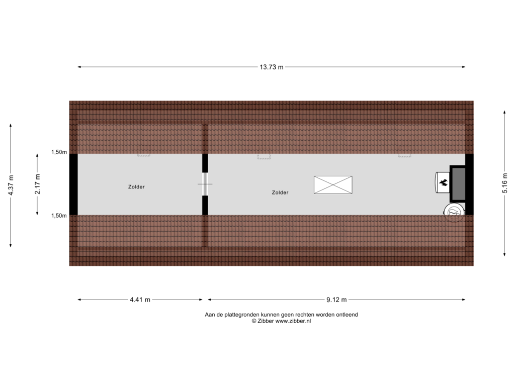 Bekijk plattegrond van Zolder van Rutger van Erplaan 3