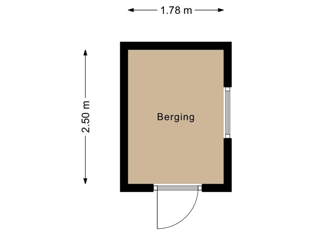 Bekijk plattegrond van Berging van Hoogstraat 3