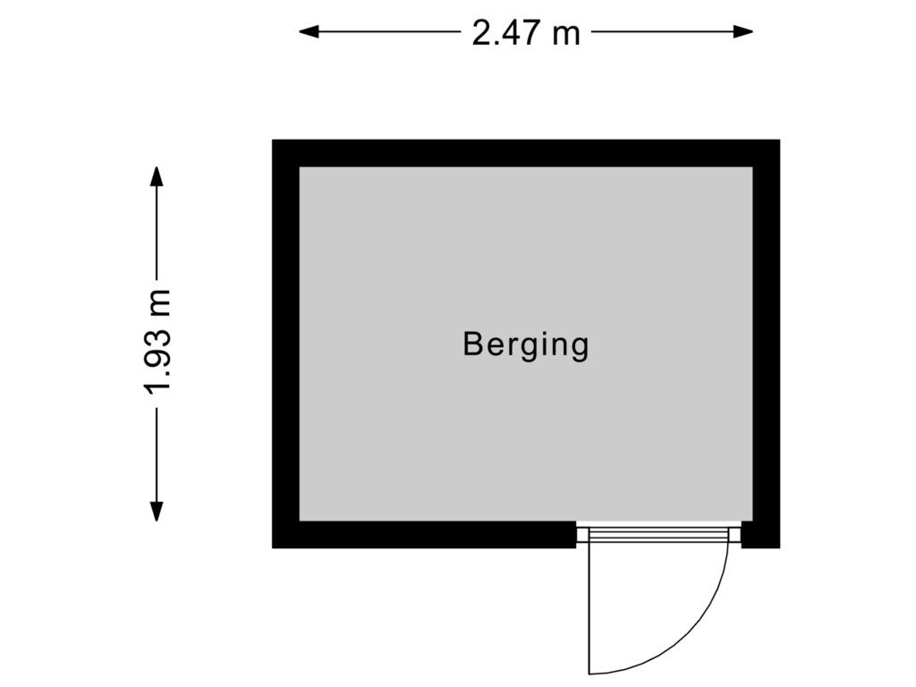 View floorplan of Berging of Koningspage 90