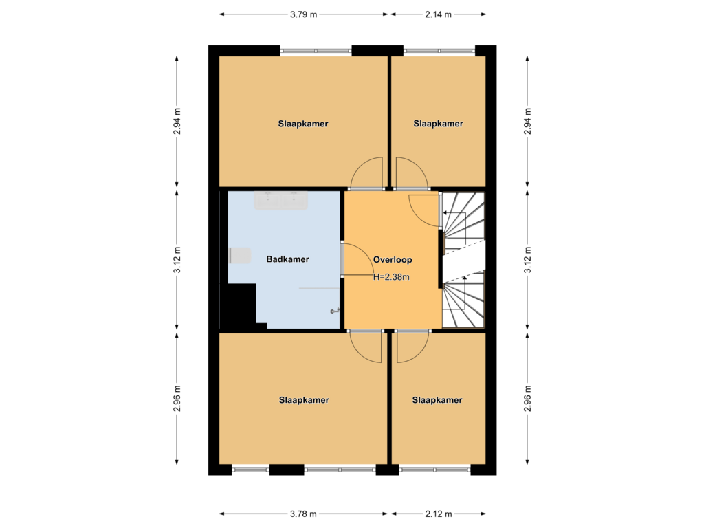 Bekijk plattegrond van Eerste Verdieping van Zoete Ermgaard 6