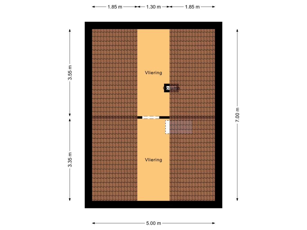 View floorplan of Vliering of Kerkweg 14