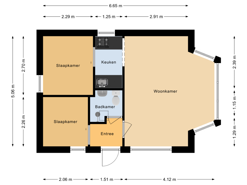 View floorplan of Bijgebouw of Kerkweg 14