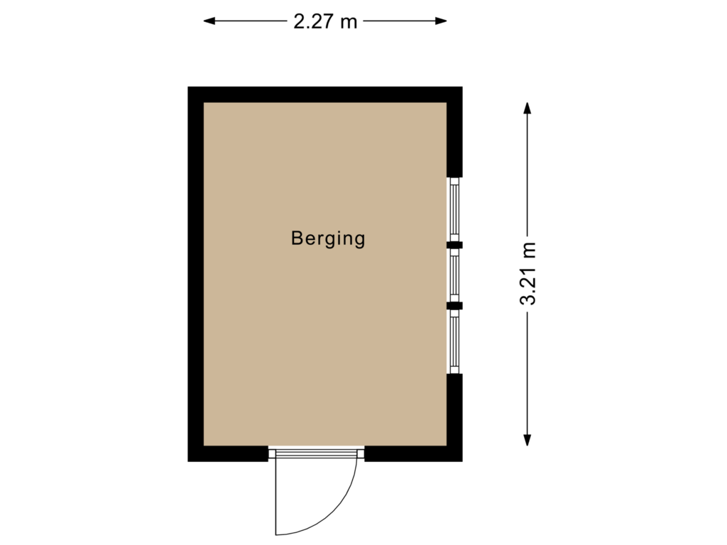 View floorplan of Berging of Kerkweg 14