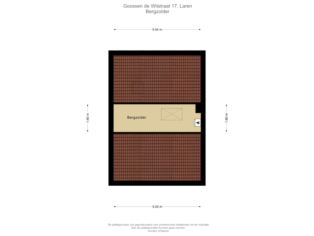 Bekijk plattegrond van Bergzolder van Goossen de Witstraat 17