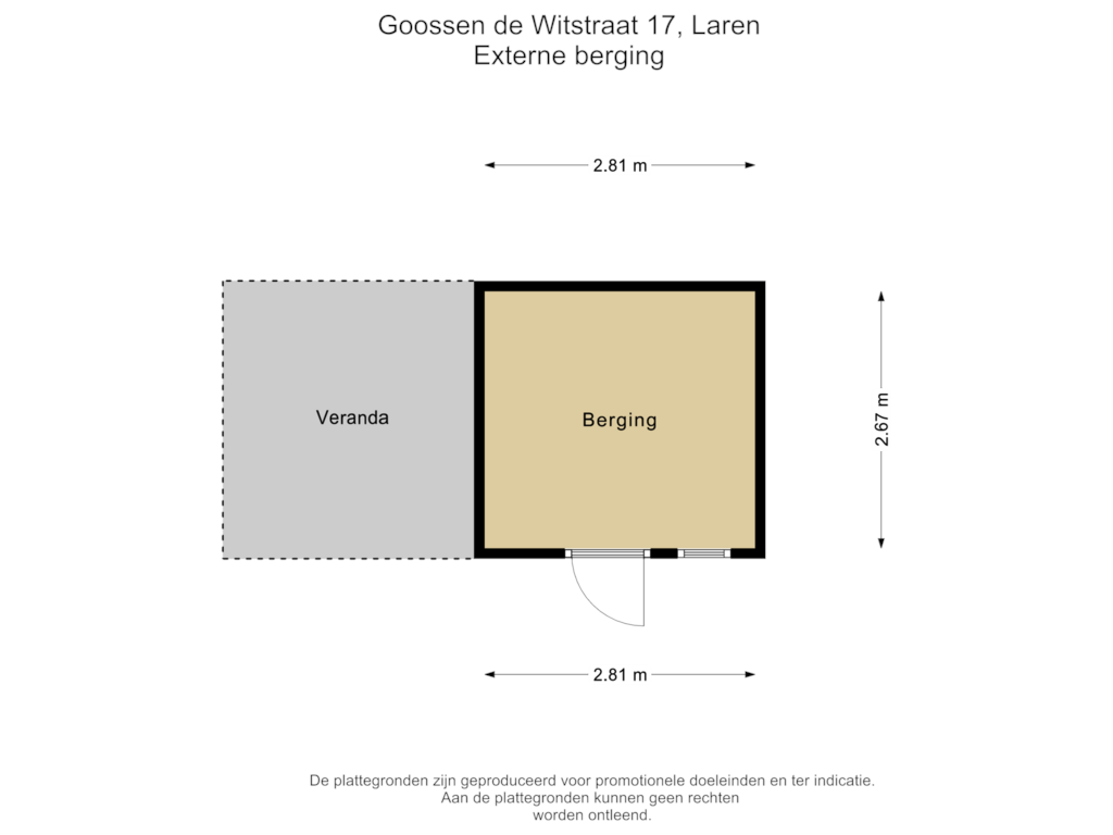 Bekijk plattegrond van Externe berging van Goossen de Witstraat 17