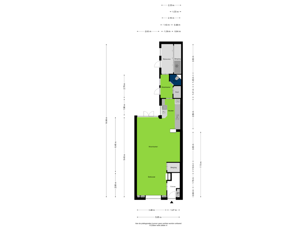 View floorplan of Begane Grond of Dick Tolstraat 34