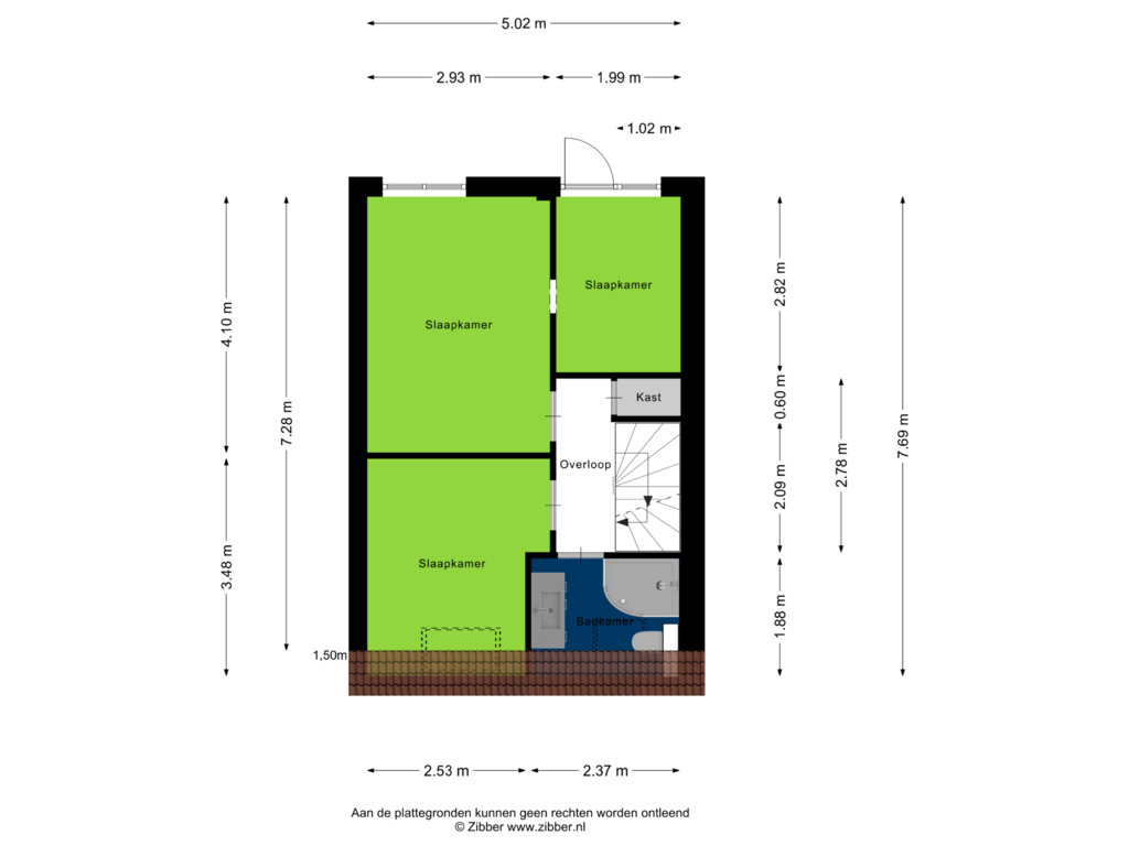 View floorplan of Eerste Verdieping of Dick Tolstraat 34