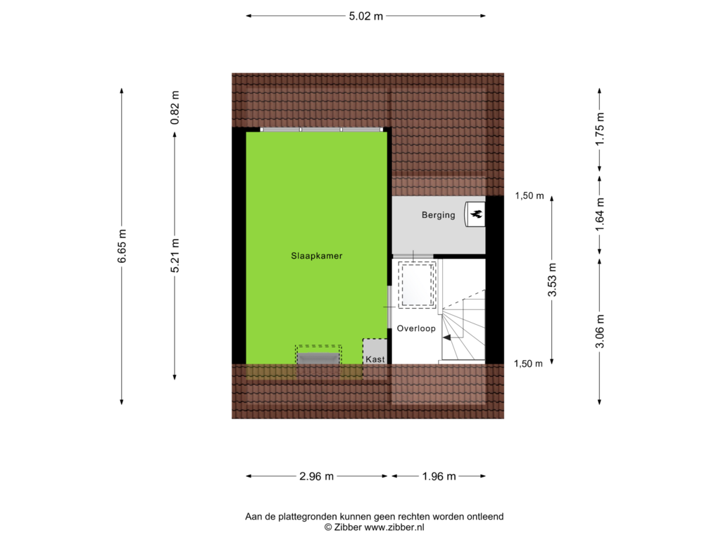 View floorplan of Tweede verdieping of Dick Tolstraat 34