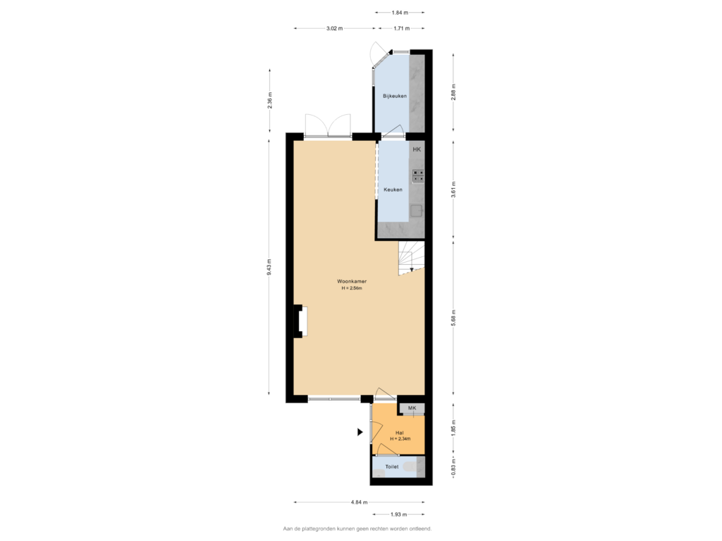 View floorplan of Begane Grond of Koningin Julianasingel 11