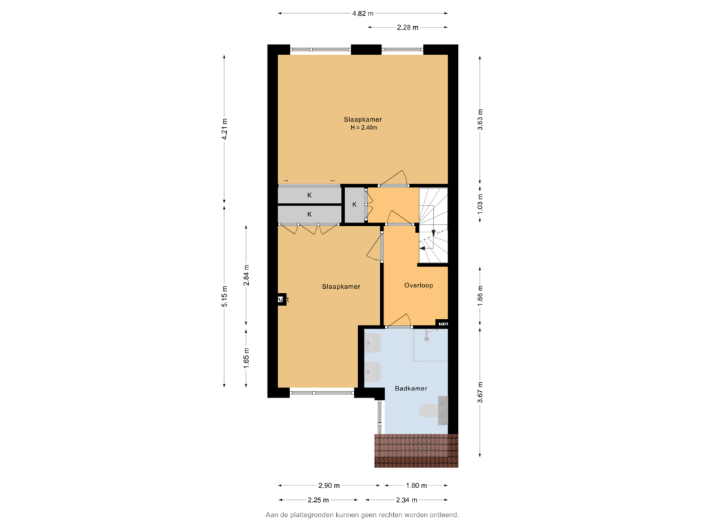 View floorplan of 1e Verdieping of Koningin Julianasingel 11