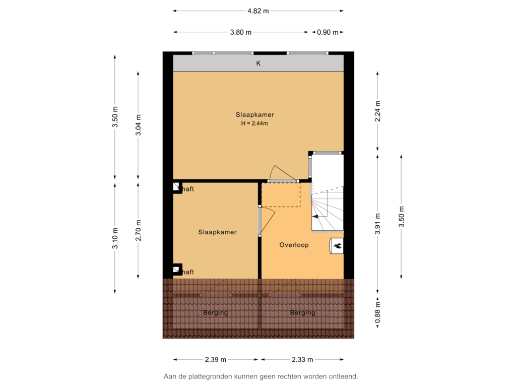 View floorplan of 2e Verdieping of Koningin Julianasingel 11