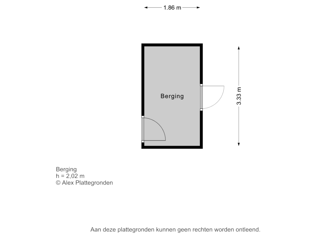 Bekijk plattegrond van Berging van Oude Delft 21-B