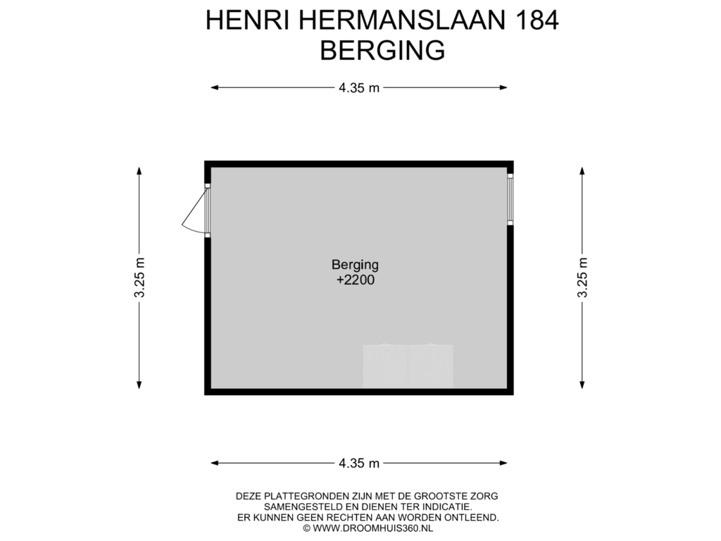 Bekijk plattegrond van Berging van Henri Hermanslaan 184