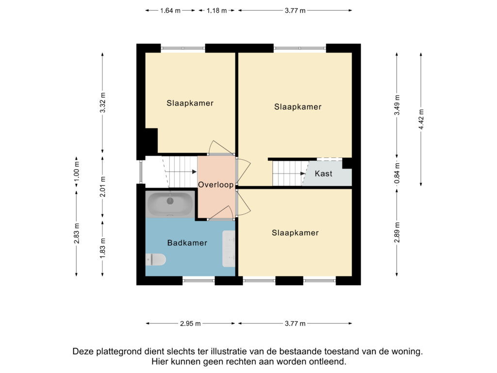 Bekijk plattegrond van Verdieping van Dalestraat 27