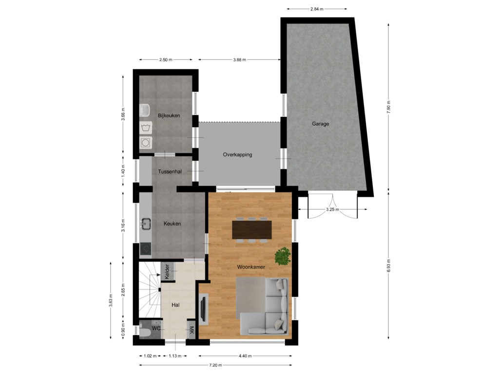 Bekijk plattegrond van Begane grond van Past Erckensstraat 14