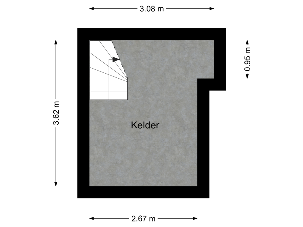 Bekijk plattegrond van Kelder van Past Erckensstraat 14