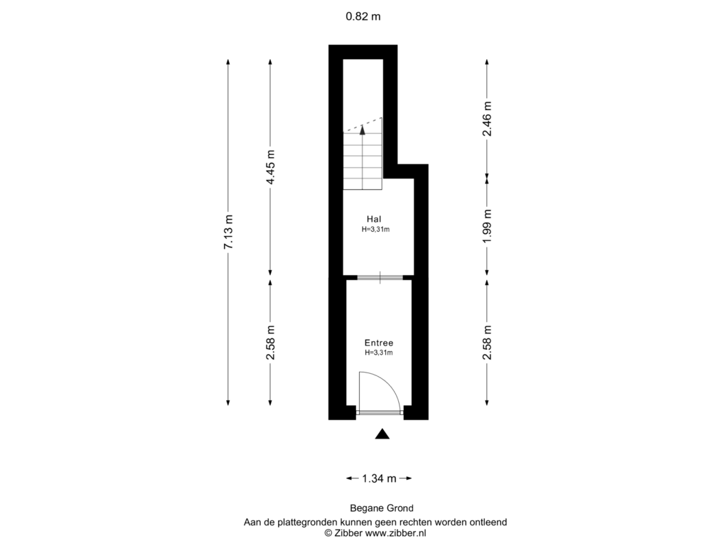 View floorplan of Begane Grond of Maarten Jansz. Kosterstraat 16-2