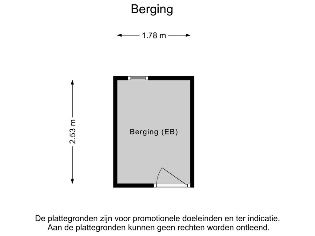 Bekijk plattegrond van Berging van Zonnebloemstraat 42