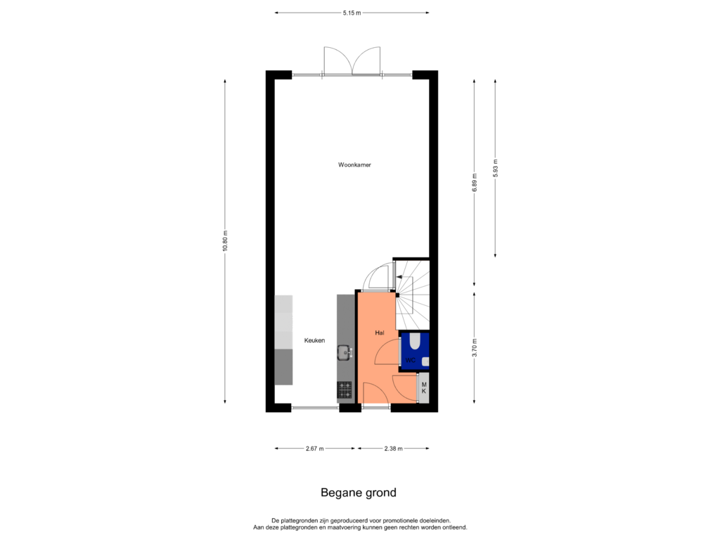 Bekijk plattegrond van Begane grond van Vijverlaan 64