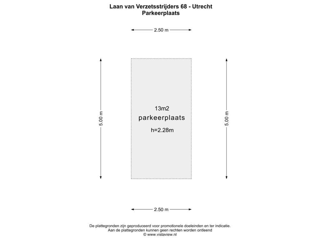 Bekijk plattegrond van PARKEERPLAATS van Laan van Verzetsstrijders 68