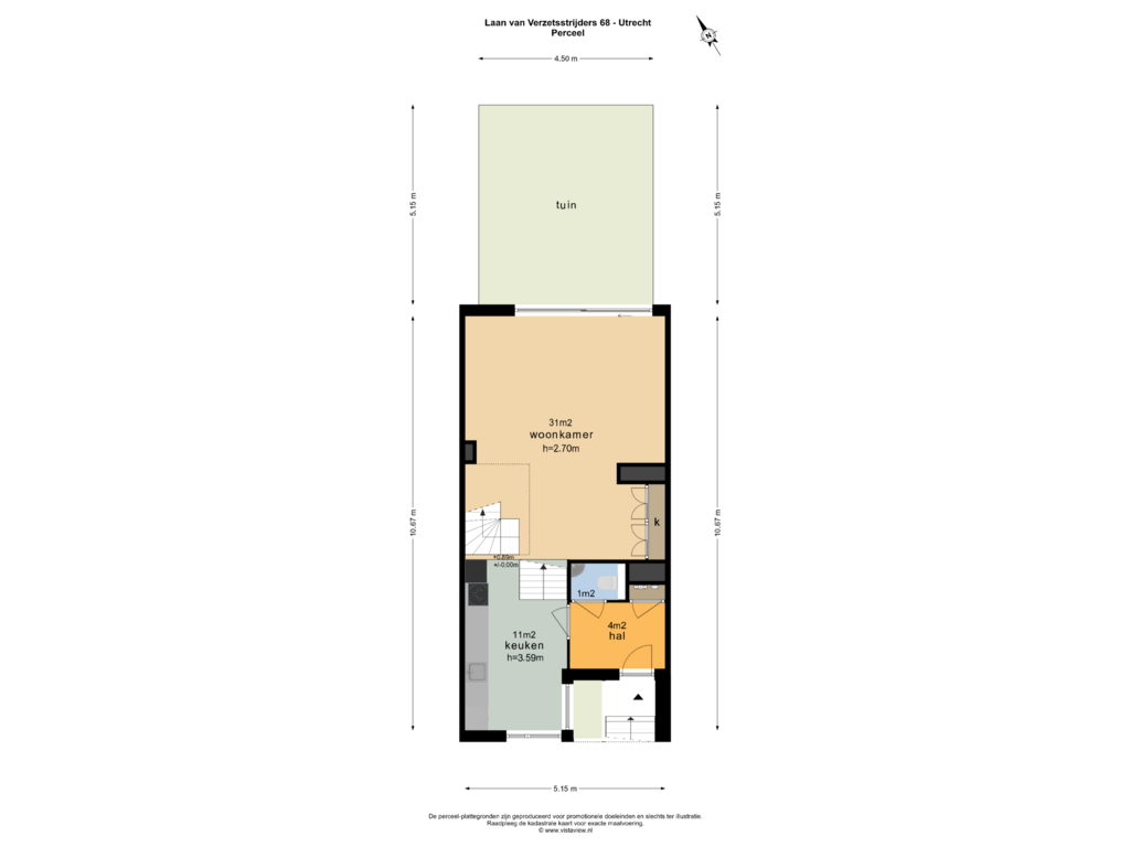 Bekijk plattegrond van PERCEEL van Laan van Verzetsstrijders 68