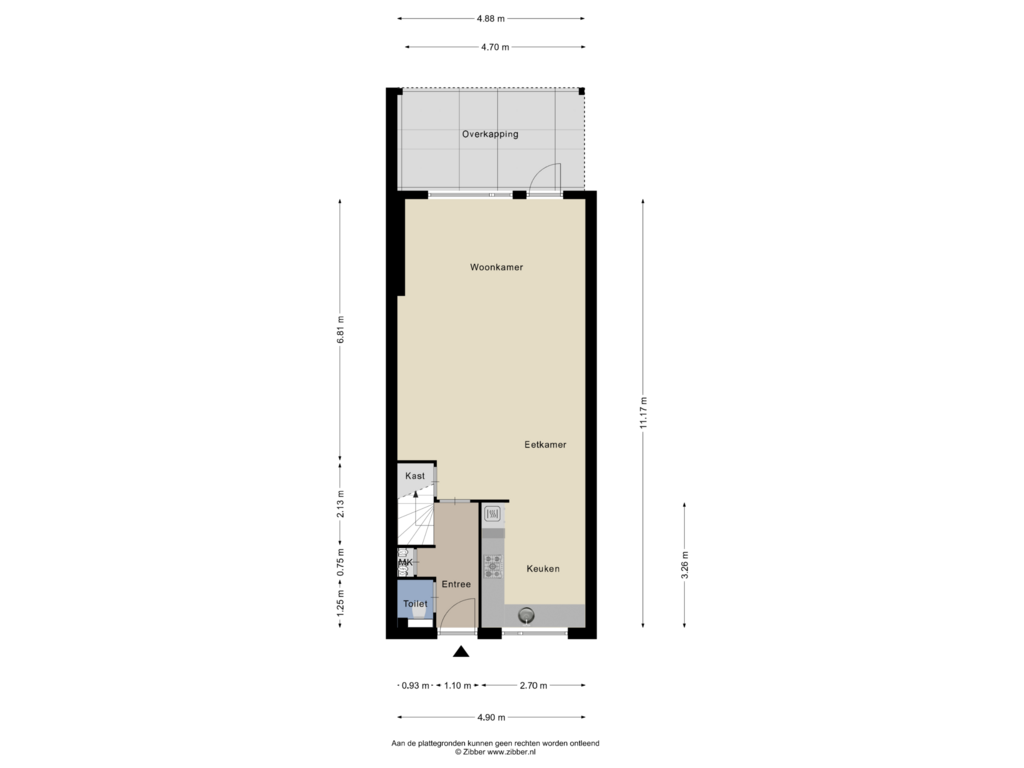 Bekijk plattegrond van Begane grond van Hosta 5