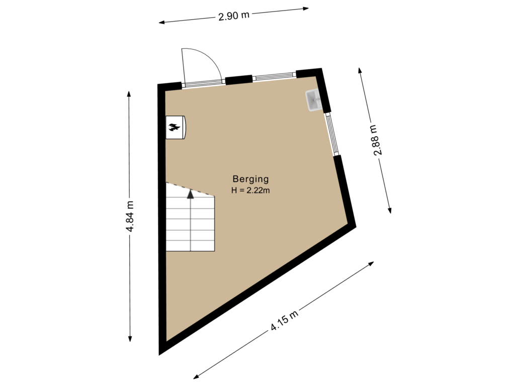 Bekijk plattegrond van Souterrain van Oosterhaven 49