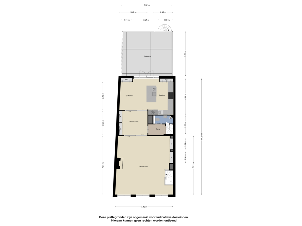 Bekijk plattegrond van Eerste Verdieping van Binnenluiendijk 5