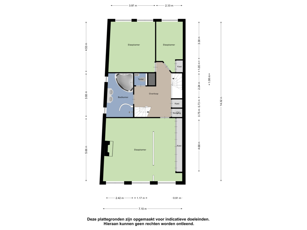 Bekijk plattegrond van Tweede Verdieping van Binnenluiendijk 5