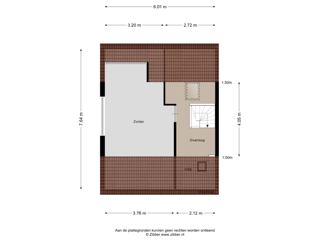 Bekijk plattegrond van Zolder van Heesterlaan 39