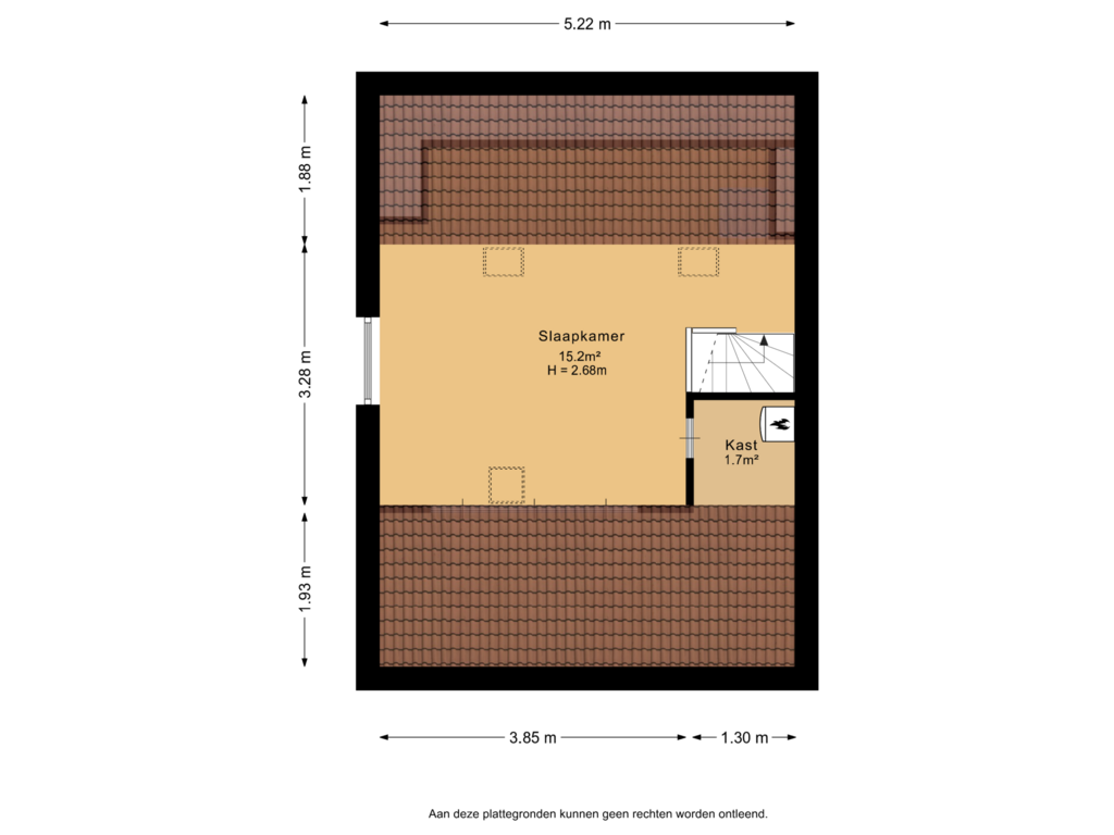 View floorplan of Tweede verdieping of Arubastraat 9