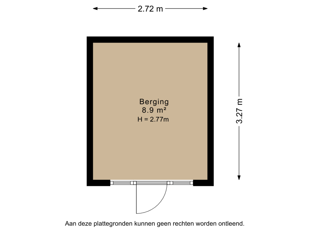 View floorplan of Berging of Arubastraat 9