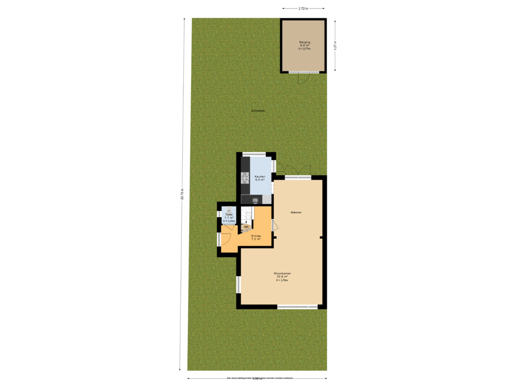 View floorplan of Situatie of Arubastraat 9