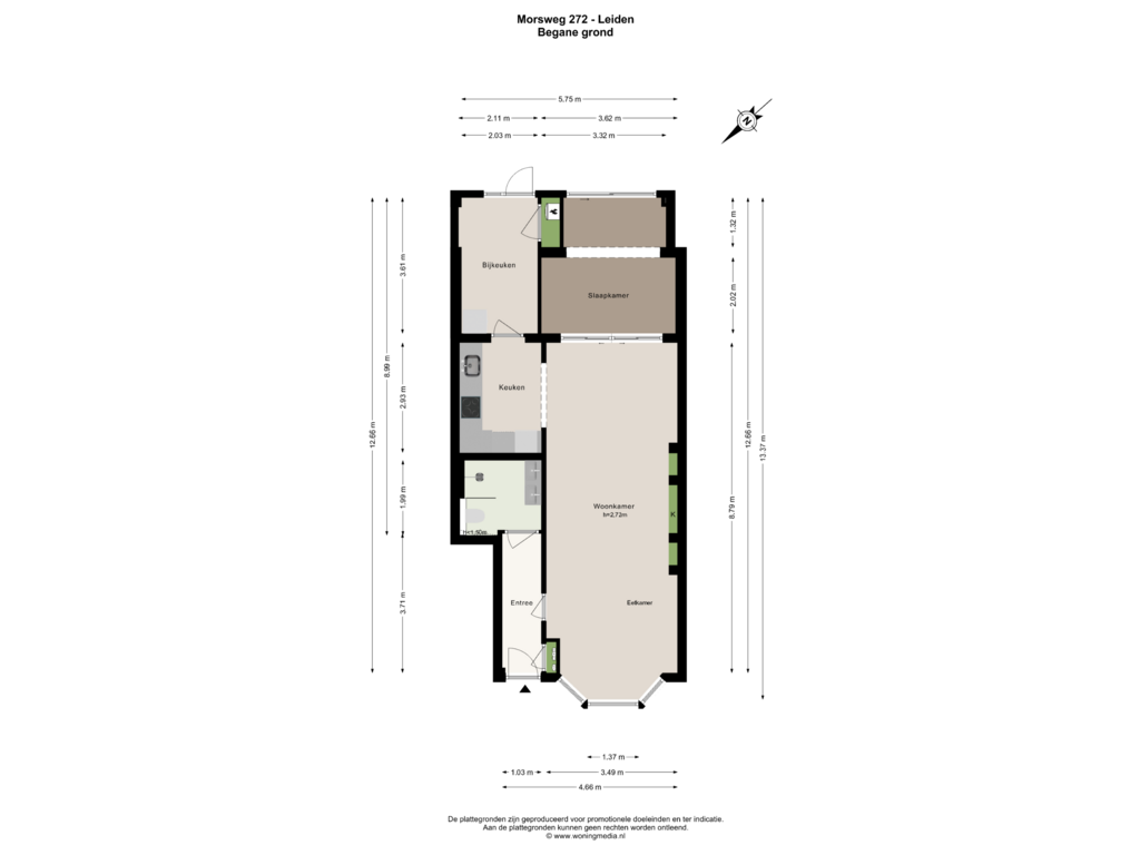 View floorplan of Begane grond of Morsweg 272