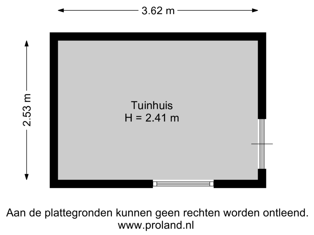 View floorplan of Tuinhuis of Beemdgraslaan 17