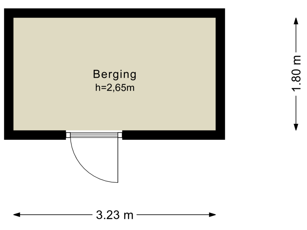 Bekijk plattegrond van Berging van De Krijgsmanlaan 64