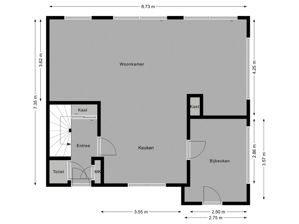 Bekijk plattegrond van First floor van Meidoornhof 26