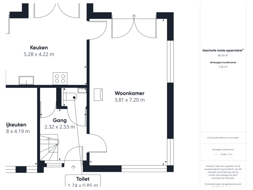 View floorplan of Begane grond of Zandehof 15