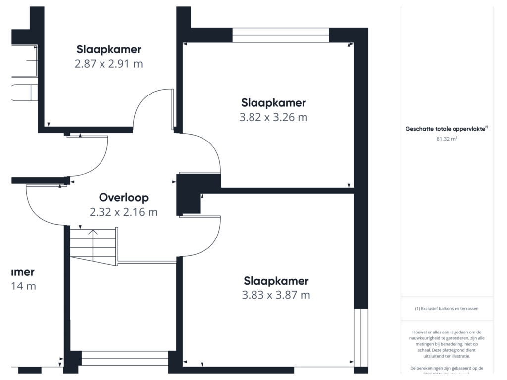 View floorplan of Eerste verdieping of Zandehof 15