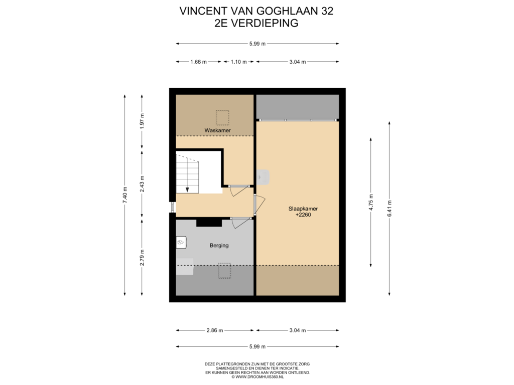 Bekijk plattegrond van 2E Verdieping van Vincent van Goghlaan 32